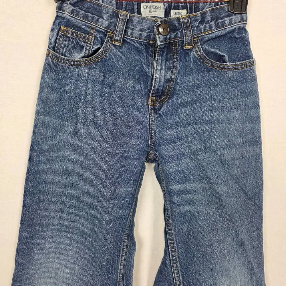 OshKosh B’gosh Boys Jeans Size 8 Wide Leg Adjustable Waist